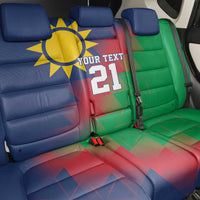 Namibia Cricket Custom Back Car Seat Cover Namibian Gold Sun Flag Motif - Wonder Print Shop