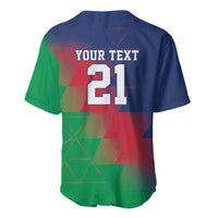Namibia Cricket Custom Baseball Jersey Namibian Gold Sun Flag Motif - Wonder Print Shop