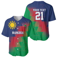 Namibia Cricket Custom Baseball Jersey Namibian Gold Sun Flag Motif - Wonder Print Shop