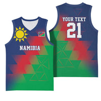 Namibia Cricket Custom Basketball Jersey Namibian Gold Sun Flag Motif - Wonder Print Shop