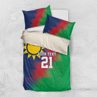 Namibia Cricket Custom Bedding Set Namibian Gold Sun Flag Motif - Wonder Print Shop