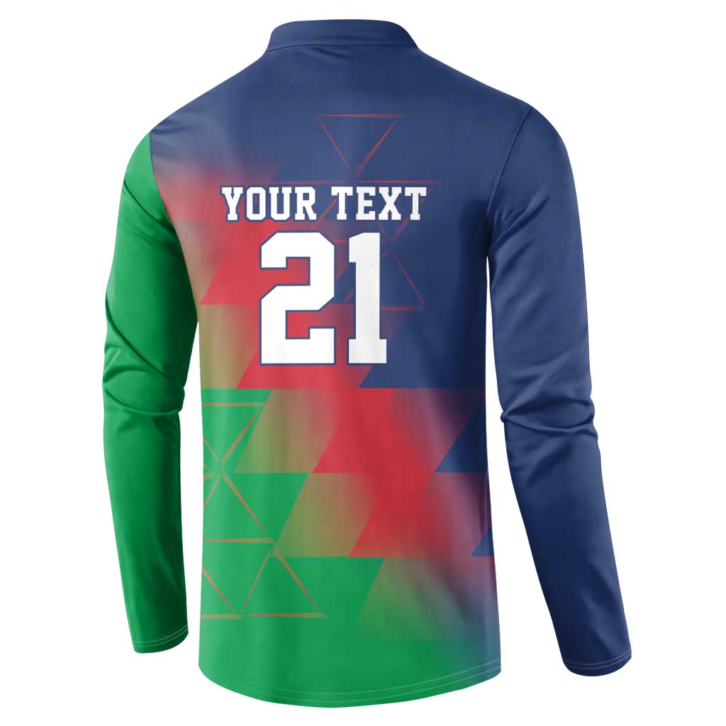 Namibia Cricket Custom Button Sweatshirt Namibian Gold Sun Flag Motif - Wonder Print Shop