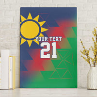 Namibia Cricket Custom Canvas Wall Art Namibian Gold Sun Flag Motif - Wonder Print Shop