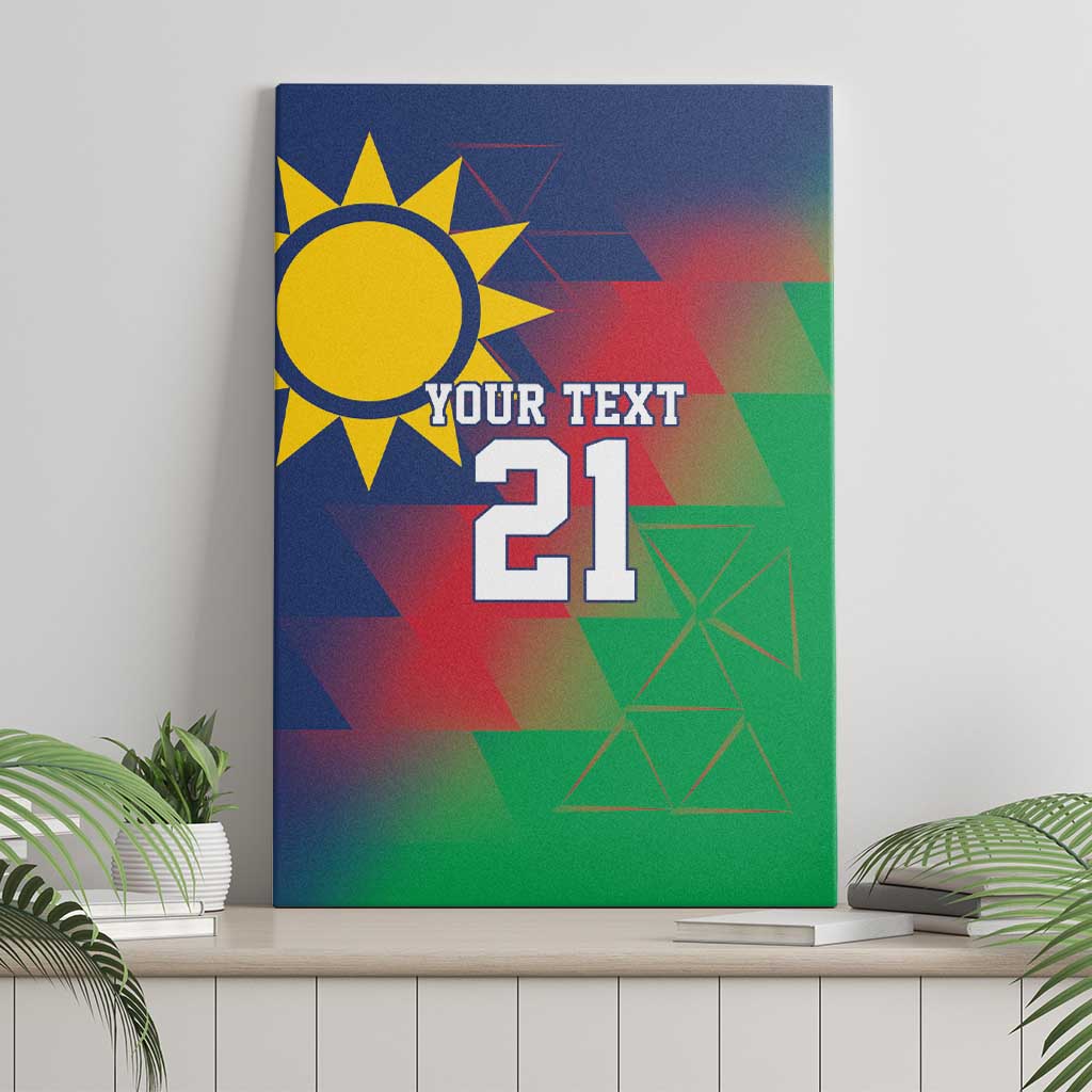Namibia Cricket Custom Canvas Wall Art Namibian Gold Sun Flag Motif - Wonder Print Shop