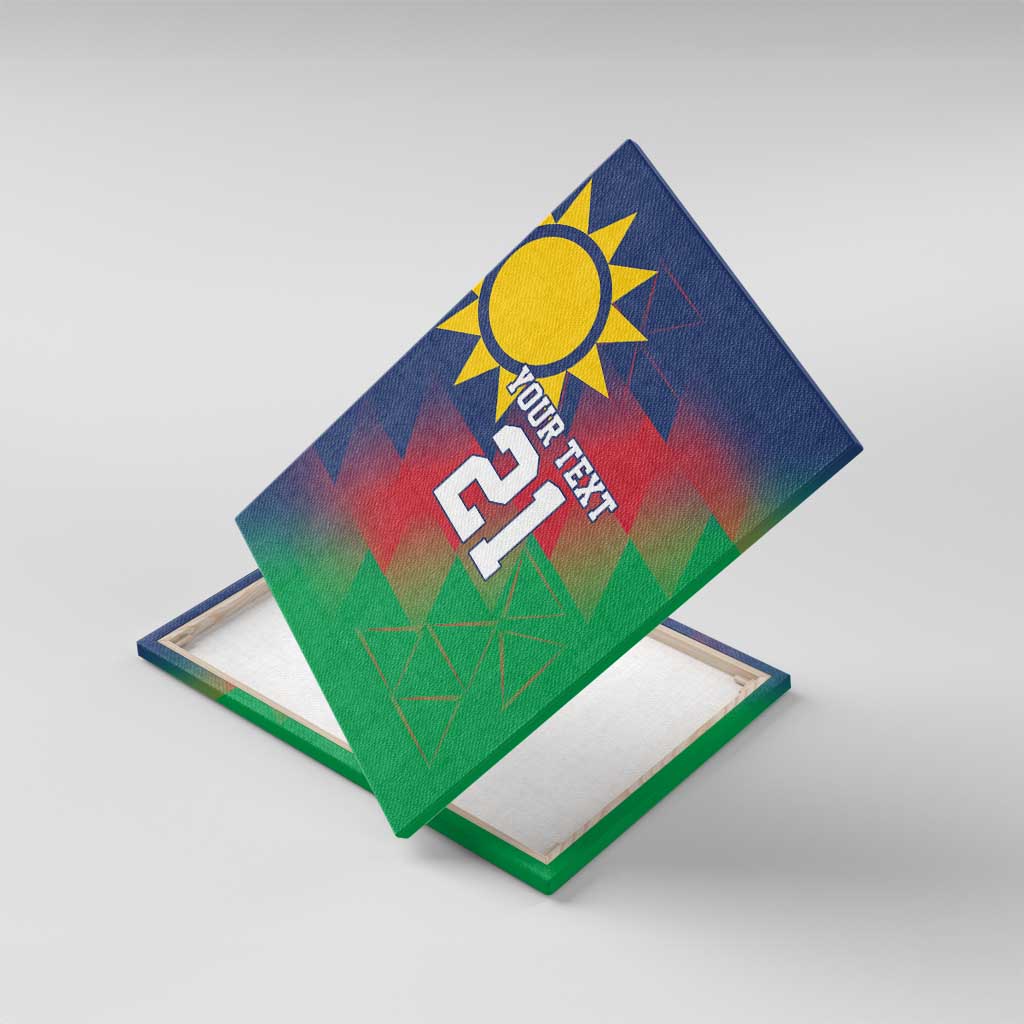 Namibia Cricket Custom Canvas Wall Art Namibian Gold Sun Flag Motif - Wonder Print Shop