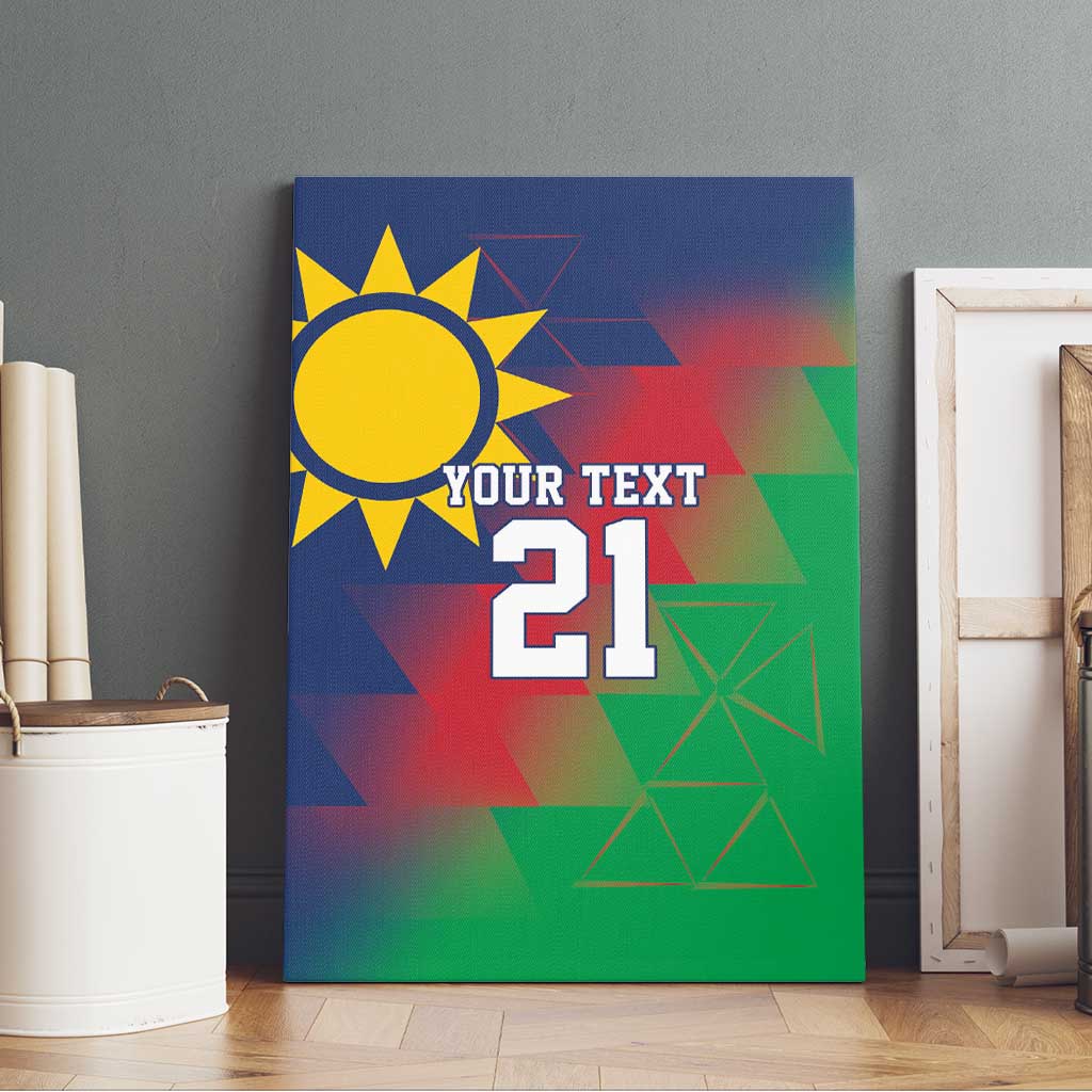 Namibia Cricket Custom Canvas Wall Art Namibian Gold Sun Flag Motif - Wonder Print Shop