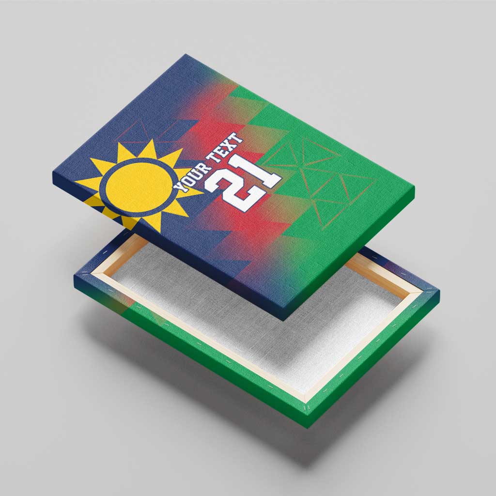 Namibia Cricket Custom Canvas Wall Art Namibian Gold Sun Flag Motif - Wonder Print Shop