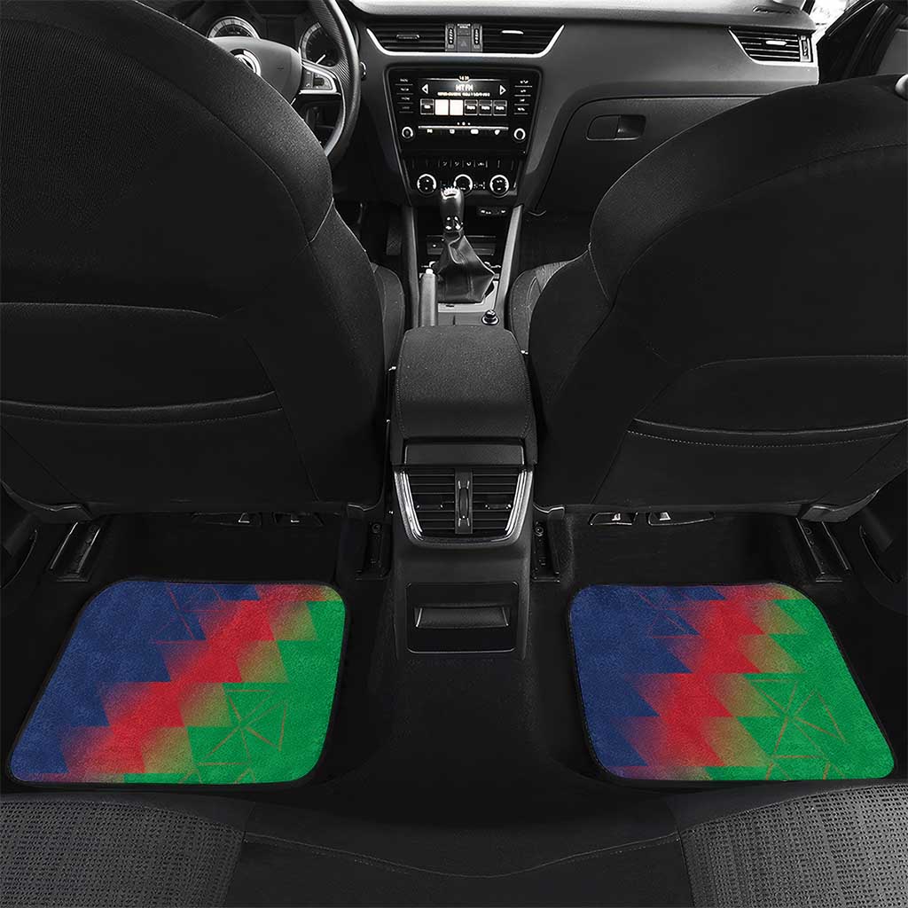 Namibia Cricket Custom Car Mats Namibian Gold Sun Flag Motif - Wonder Print Shop