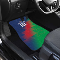Namibia Cricket Custom Car Mats Namibian Gold Sun Flag Motif - Wonder Print Shop