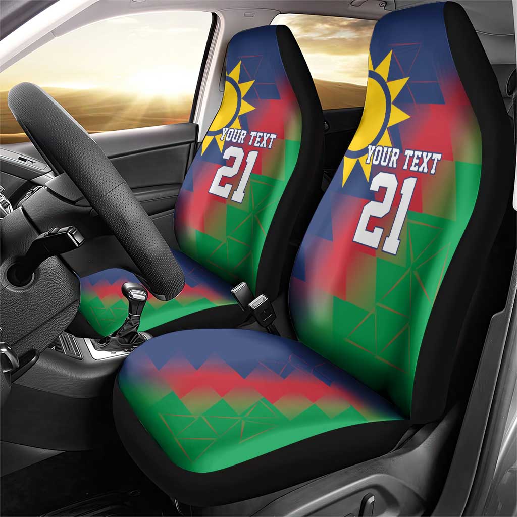 Namibia Cricket Custom Car Seat Cover Namibian Gold Sun Flag Motif - Wonder Print Shop
