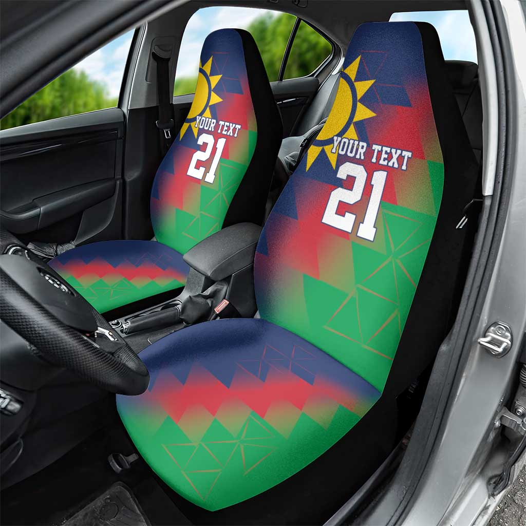 Namibia Cricket Custom Car Seat Cover Namibian Gold Sun Flag Motif - Wonder Print Shop