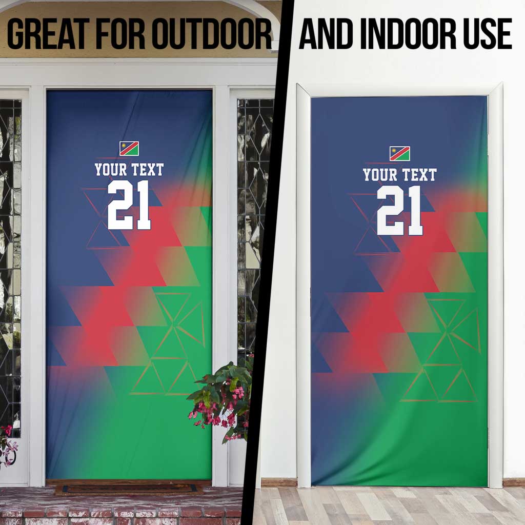 Namibia Cricket Custom Door Cover Namibian Gold Sun Flag Motif - Wonder Print Shop