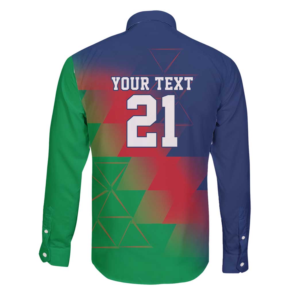 Namibia Cricket Custom Family Matching Long Sleeve Bodycon Dress and Hawaiian Shirt Namibian Gold Sun Flag Motif - Wonder Print Shop