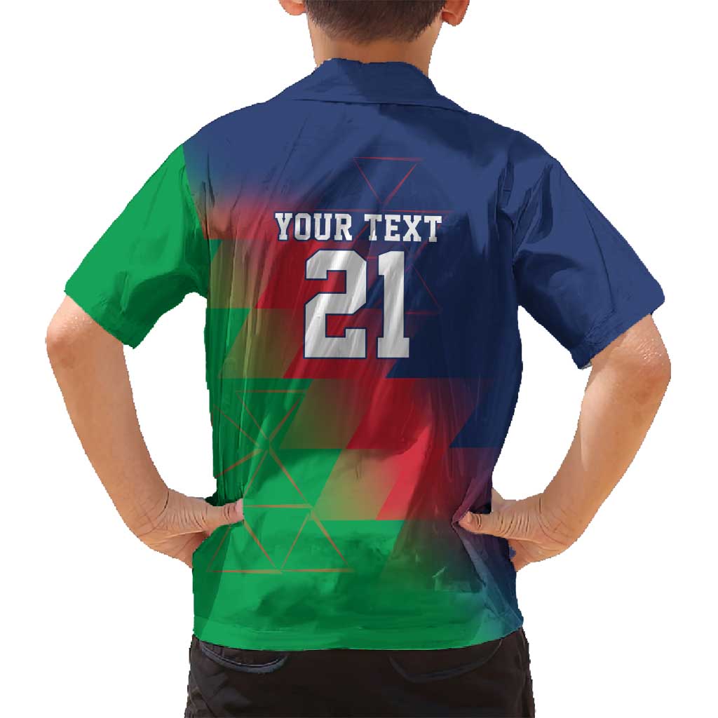 Namibia Cricket Custom Family Matching Puletasi and Hawaiian Shirt Namibian Gold Sun Flag Motif - Wonder Print Shop