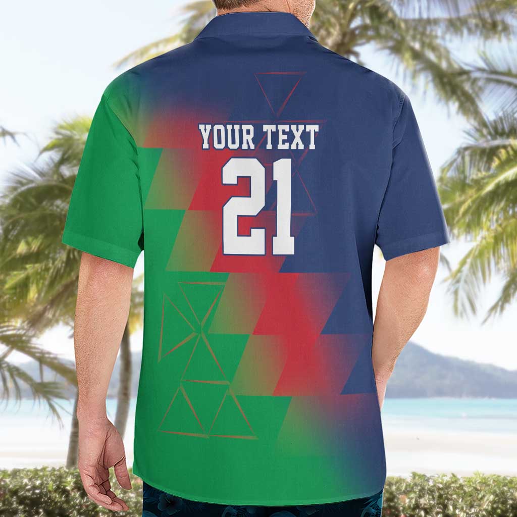 Namibia Cricket Custom Hawaiian Shirt Namibian Gold Sun Flag Motif - Wonder Print Shop