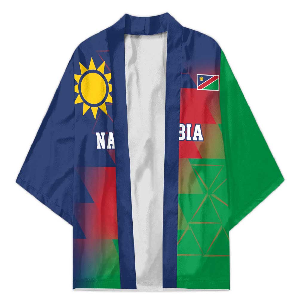 Namibia Cricket Custom Kimono Namibian Gold Sun Flag Motif - Wonder Print Shop