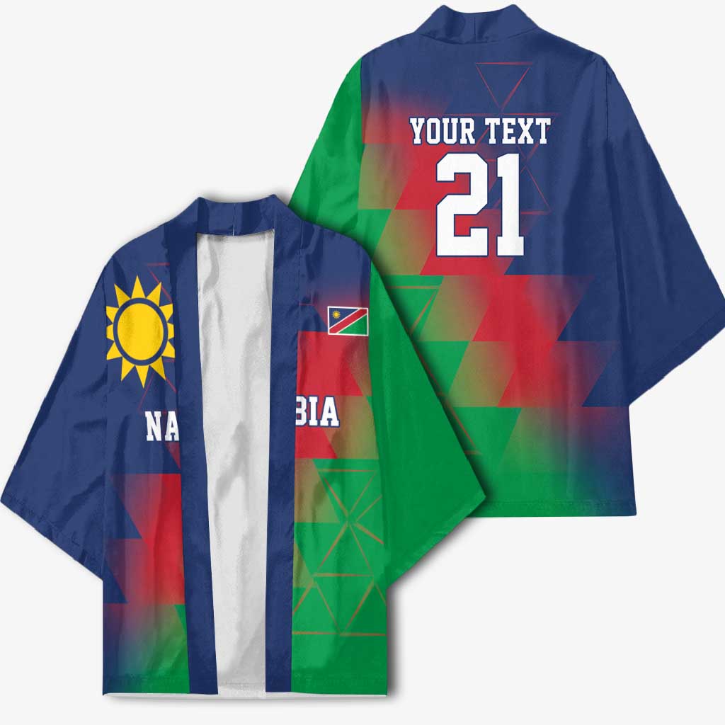 Namibia Cricket Custom Kimono Namibian Gold Sun Flag Motif - Wonder Print Shop