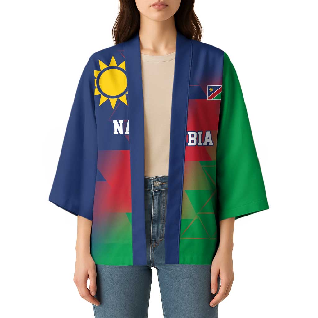 Namibia Cricket Custom Kimono Namibian Gold Sun Flag Motif - Wonder Print Shop