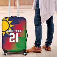 Namibia Cricket Custom Luggage Cover Namibian Gold Sun Flag Motif - Wonder Print Shop