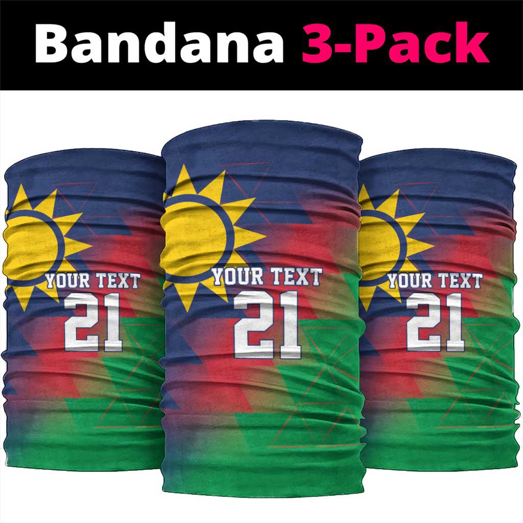 Namibia Cricket Custom Neck Gaiter Namibian Gold Sun Flag Motif - Wonder Print Shop