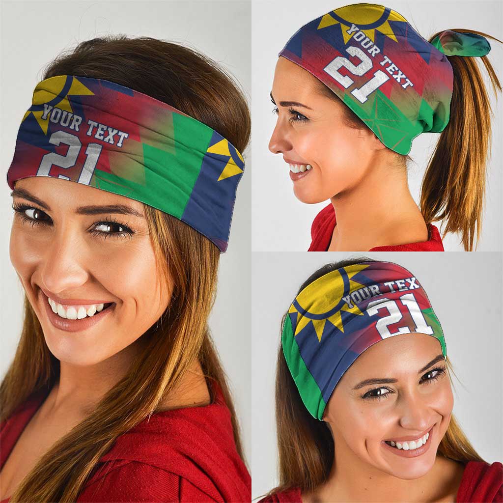 Namibia Cricket Custom Neck Gaiter Namibian Gold Sun Flag Motif - Wonder Print Shop