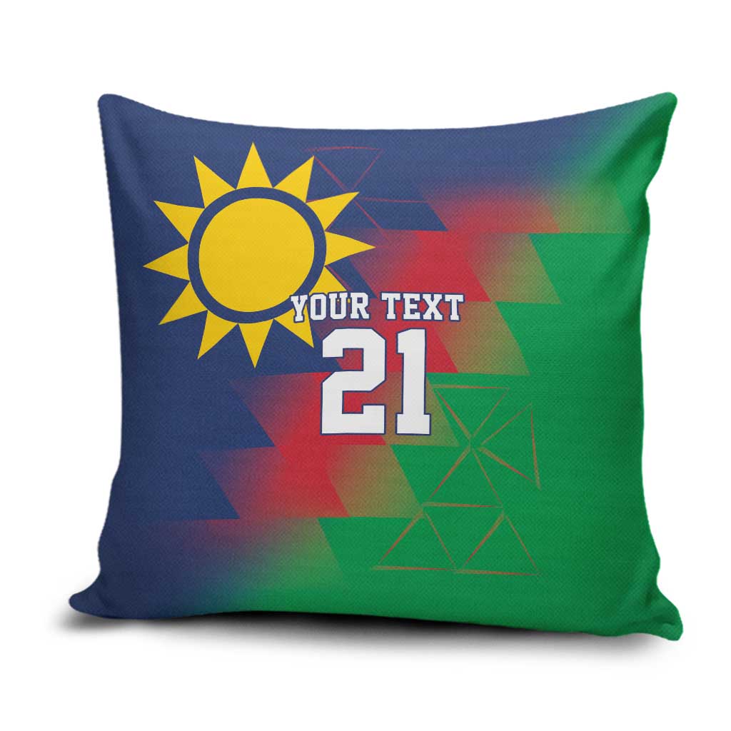 Namibia Cricket Custom Pillow Cover Namibian Gold Sun Flag Motif - Wonder Print Shop