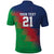 Namibia Cricket Custom Polo Shirt Namibian Gold Sun Flag Motif - Wonder Print Shop