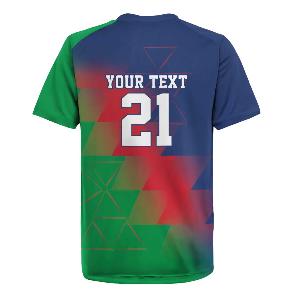 Namibia Cricket Custom Rugby Jersey Namibian Gold Sun Flag Motif - Wonder Print Shop