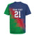 Namibia Cricket Custom Rugby Jersey Namibian Gold Sun Flag Motif - Wonder Print Shop