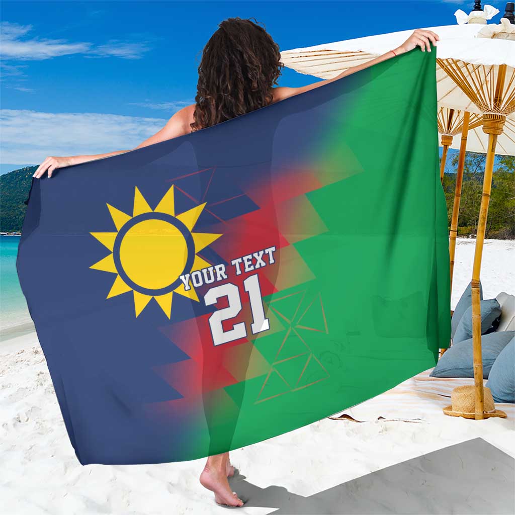 Namibia Cricket Custom Sarong Namibian Gold Sun Flag Motif - Wonder Print Shop