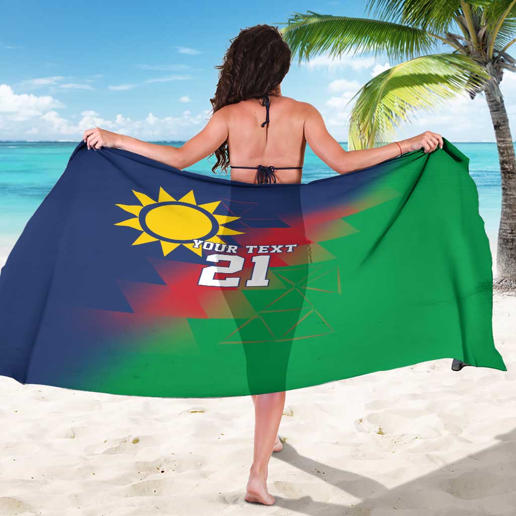 Namibia Cricket Custom Sarong Namibian Gold Sun Flag Motif - Wonder Print Shop