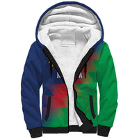 Namibia Cricket Custom Sherpa Hoodie Namibian Gold Sun Flag Motif - Wonder Print Shop