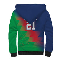 Namibia Cricket Custom Sherpa Hoodie Namibian Gold Sun Flag Motif - Wonder Print Shop