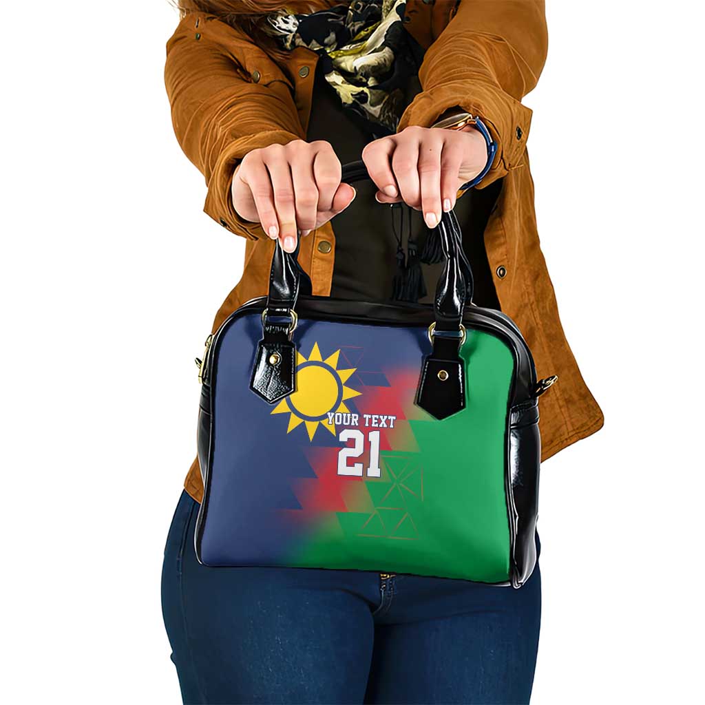 Namibia Cricket Custom Shoulder Handbag Namibian Gold Sun Flag Motif - Wonder Print Shop