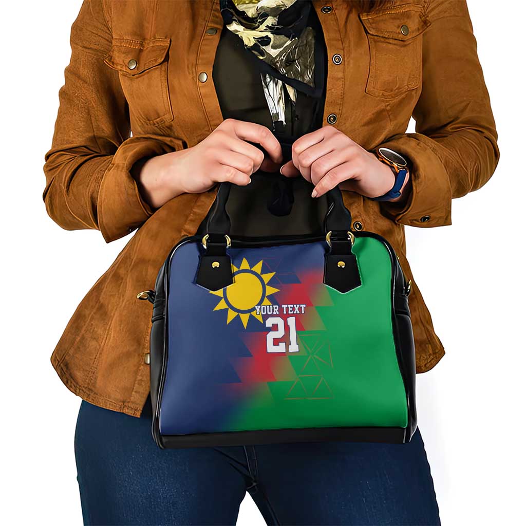 Namibia Cricket Custom Shoulder Handbag Namibian Gold Sun Flag Motif - Wonder Print Shop