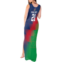 Namibia Cricket Custom Tank Maxi Dress Namibian Gold Sun Flag Motif - Wonder Print Shop