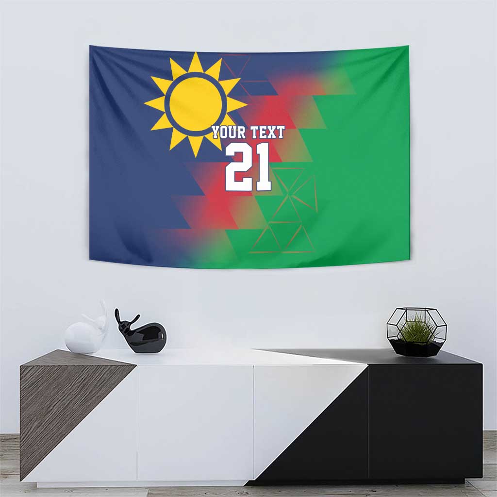 Namibia Cricket Custom Tapestry Namibian Gold Sun Flag Motif - Wonder Print Shop