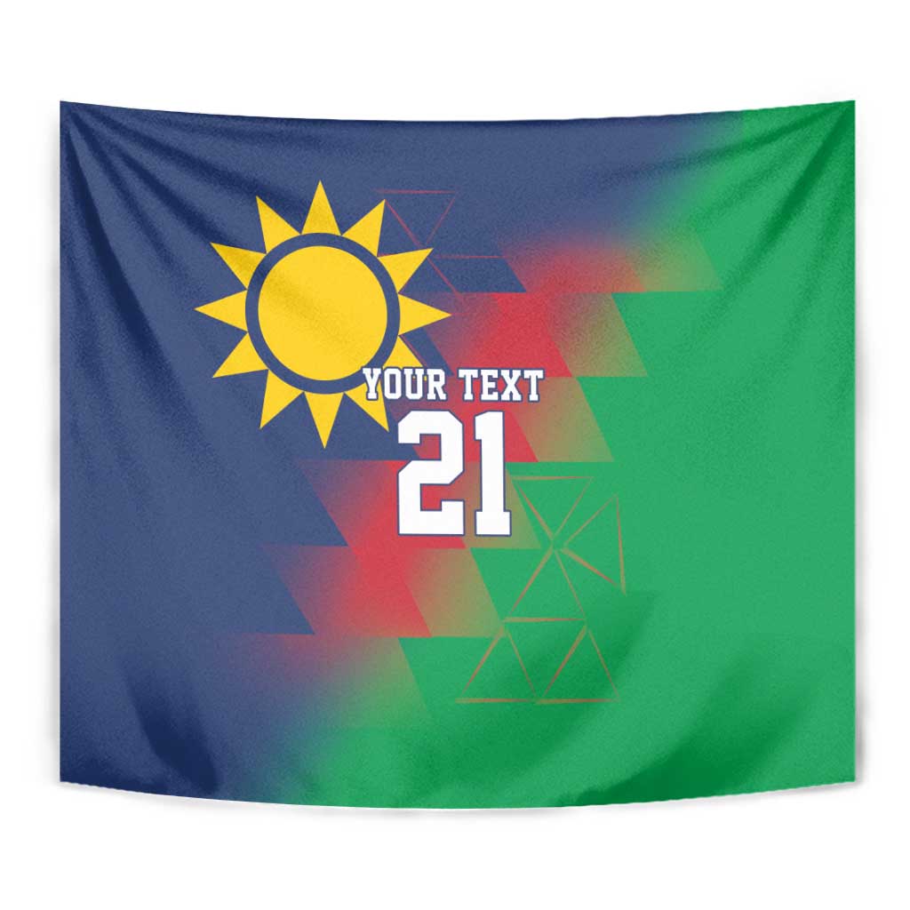 Namibia Cricket Custom Tapestry Namibian Gold Sun Flag Motif - Wonder Print Shop