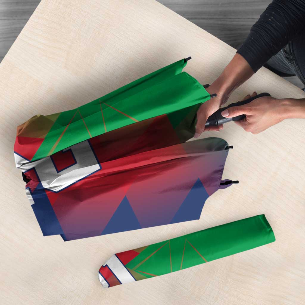 Namibia Cricket Custom Umbrella Namibian Gold Sun Flag Motif - Wonder Print Shop