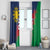 Namibia Cricket Custom Window Curtain Namibian Gold Sun Flag Motif - Wonder Print Shop