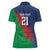 Namibia Cricket Custom Women Polo Shirt Namibian Gold Sun Flag Motif - Wonder Print Shop