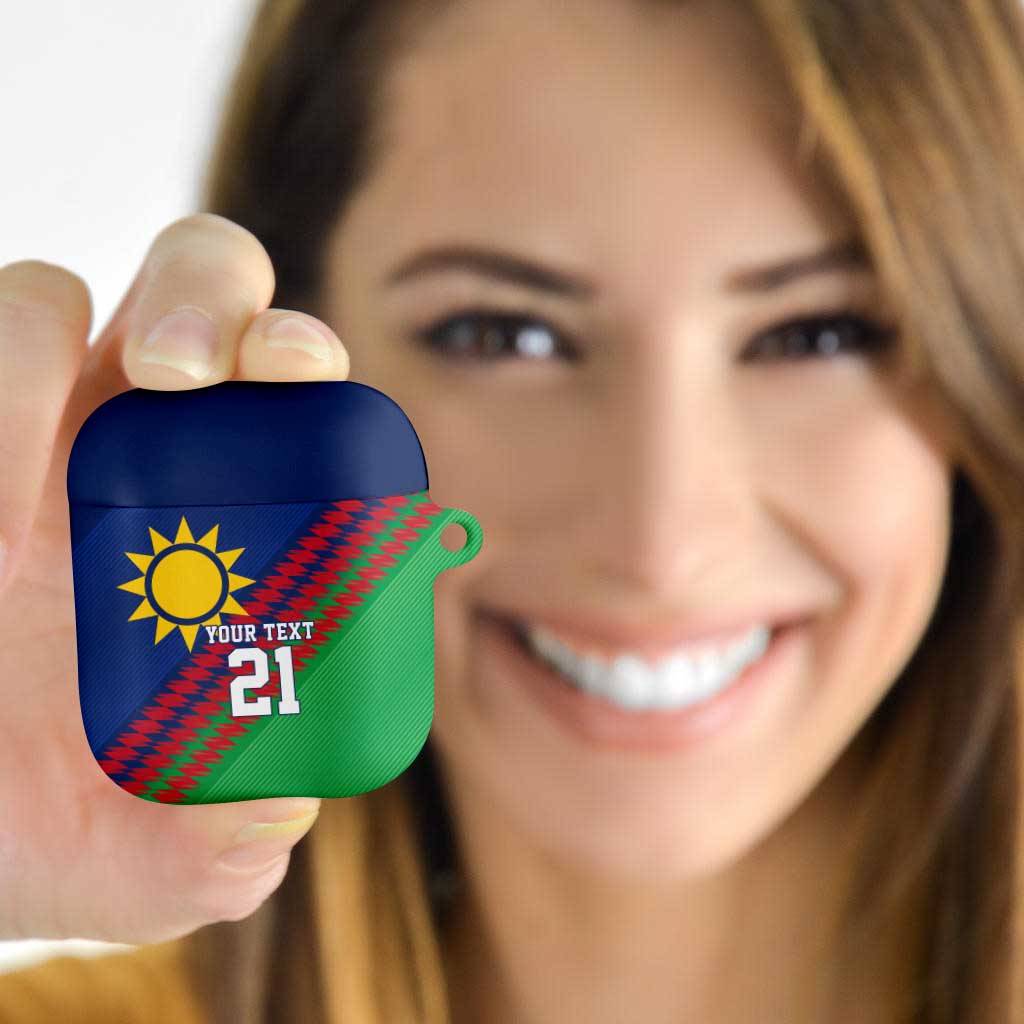Namibia Cricket Custom AirPods Case Namibian Sporty Pattern Flag Motif - Wonder Print Shop