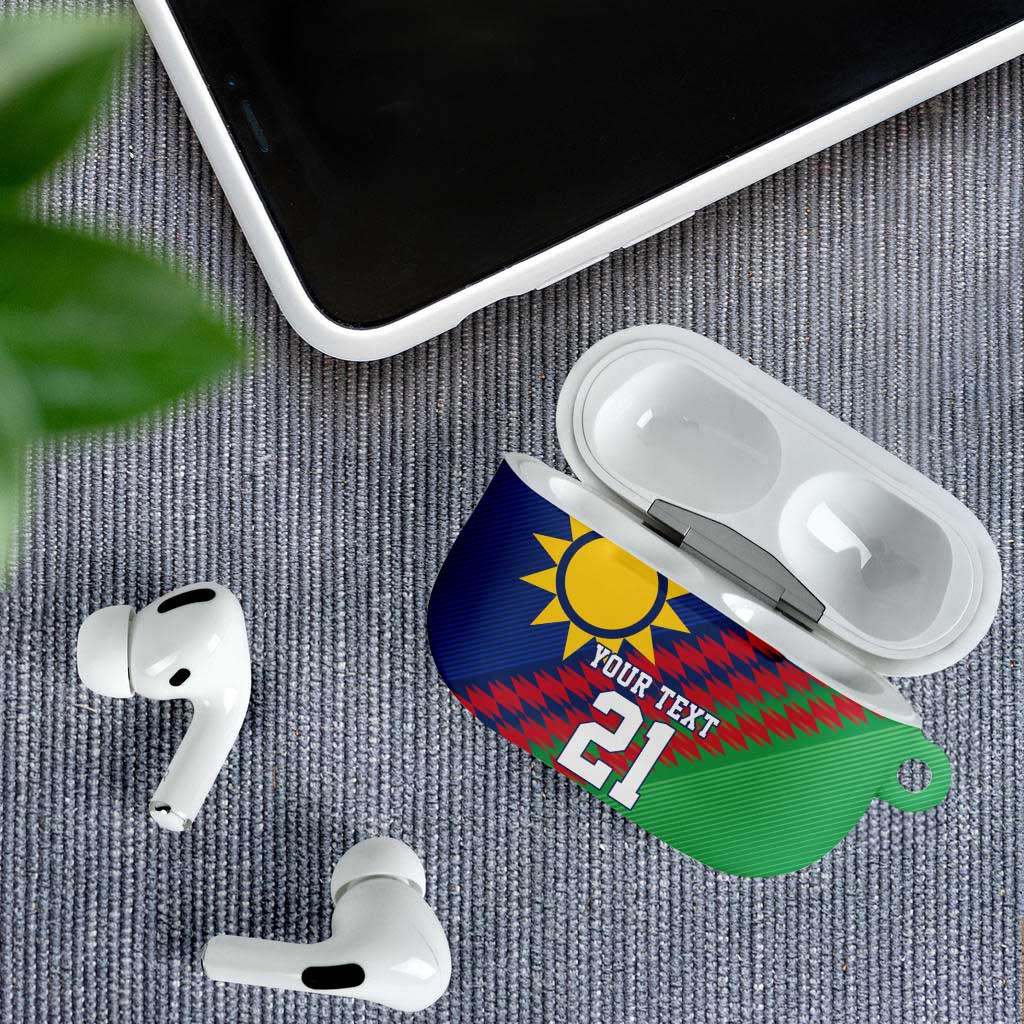 Namibia Cricket Custom AirPods Case Namibian Sporty Pattern Flag Motif - Wonder Print Shop