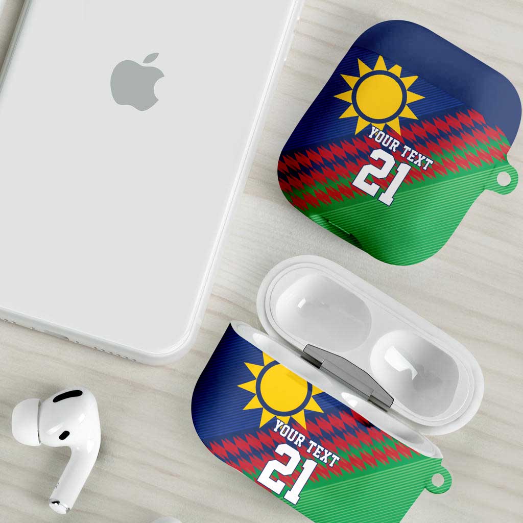 Namibia Cricket Custom AirPods Case Namibian Sporty Pattern Flag Motif - Wonder Print Shop