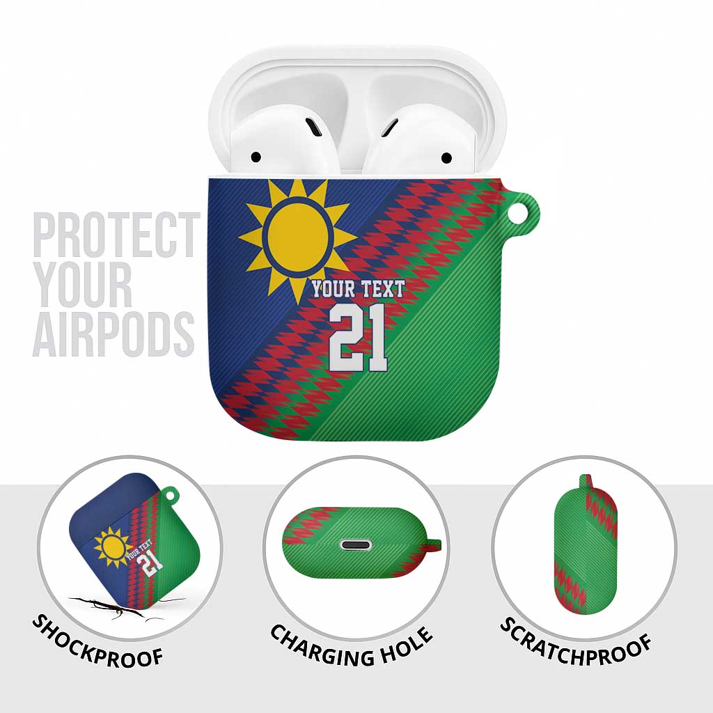 Namibia Cricket Custom AirPods Case Namibian Sporty Pattern Flag Motif - Wonder Print Shop