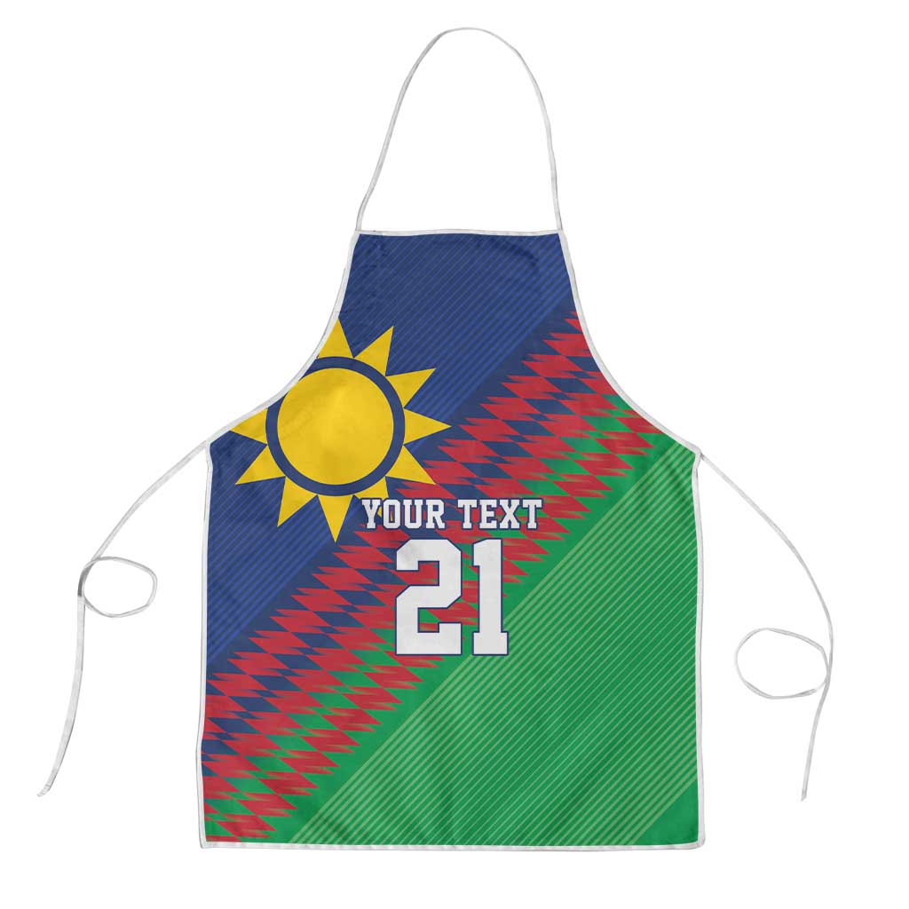 Namibia Cricket Custom Apron Namibian Sporty Pattern Flag Motif - Wonder Print Shop