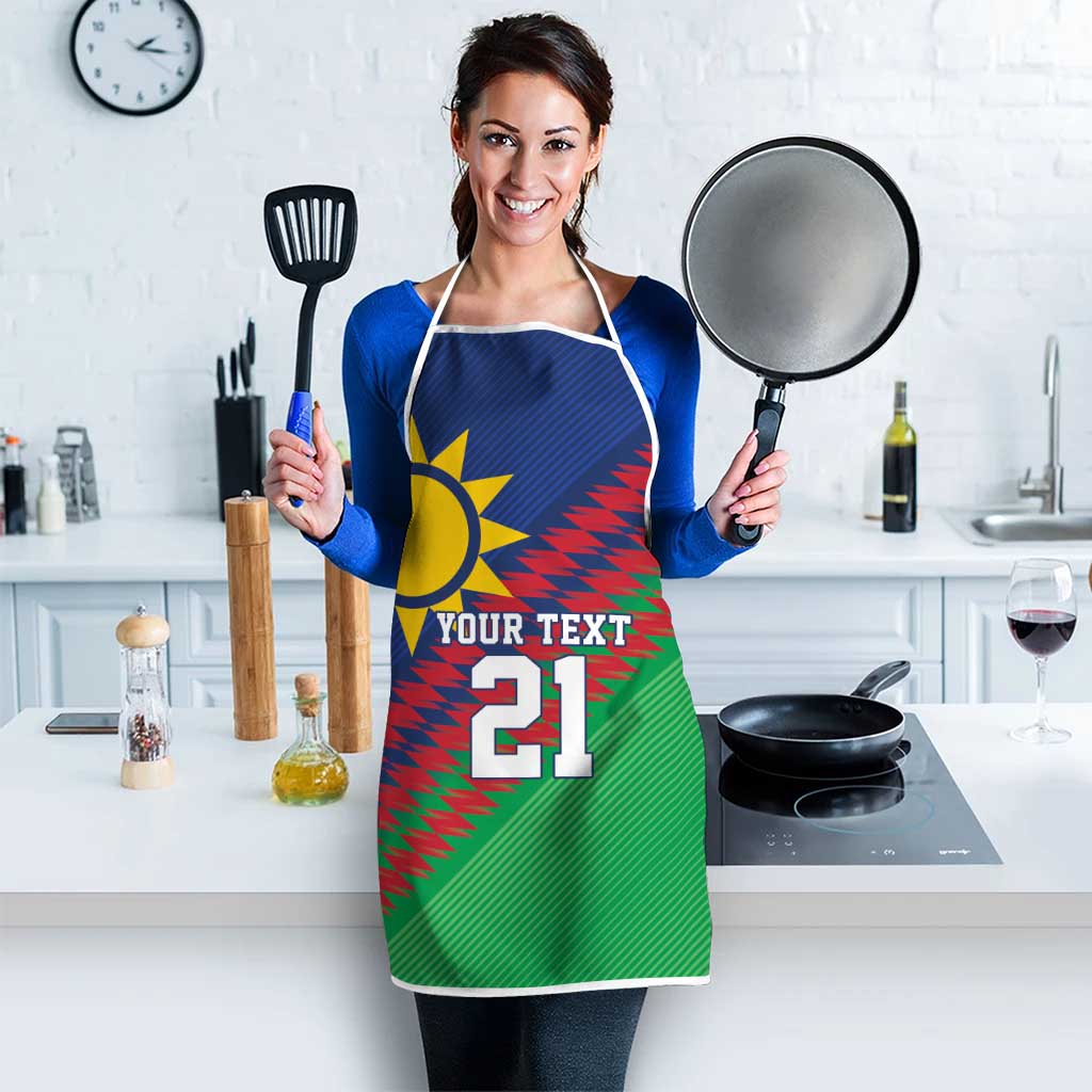 Namibia Cricket Custom Apron Namibian Sporty Pattern Flag Motif - Wonder Print Shop