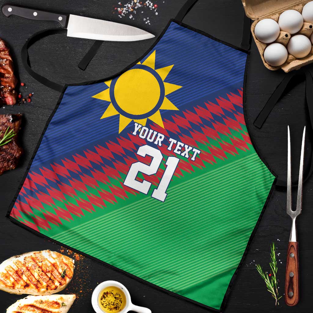 Namibia Cricket Custom Apron Namibian Sporty Pattern Flag Motif - Wonder Print Shop