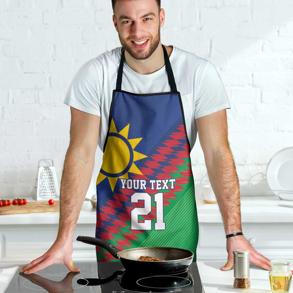 Namibia Cricket Custom Apron Namibian Sporty Pattern Flag Motif - Wonder Print Shop