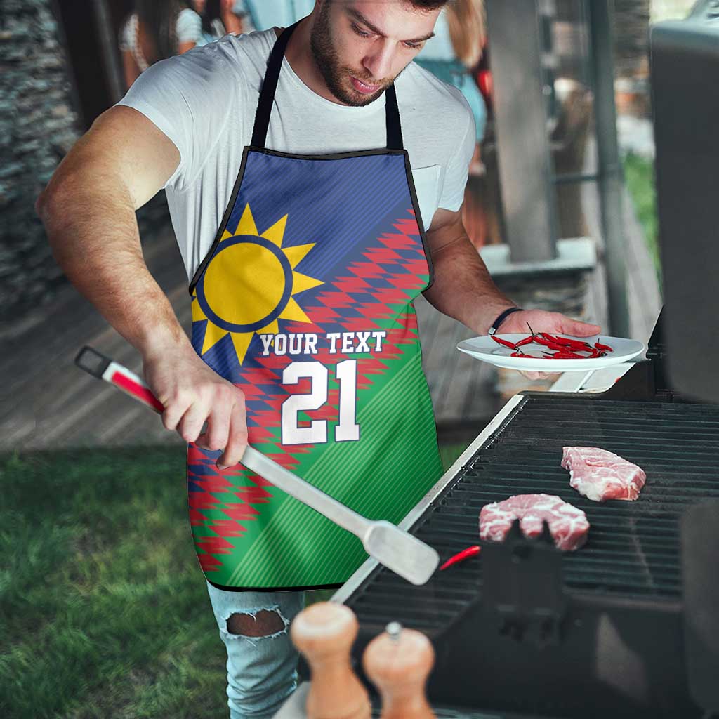 Namibia Cricket Custom Apron Namibian Sporty Pattern Flag Motif - Wonder Print Shop